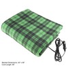 Fleming Supply Fleming Supply Heated Car Blanket, 12V Electric Fleece Travel Throw for Cars, Trucks (Green/Black) 914405MHG